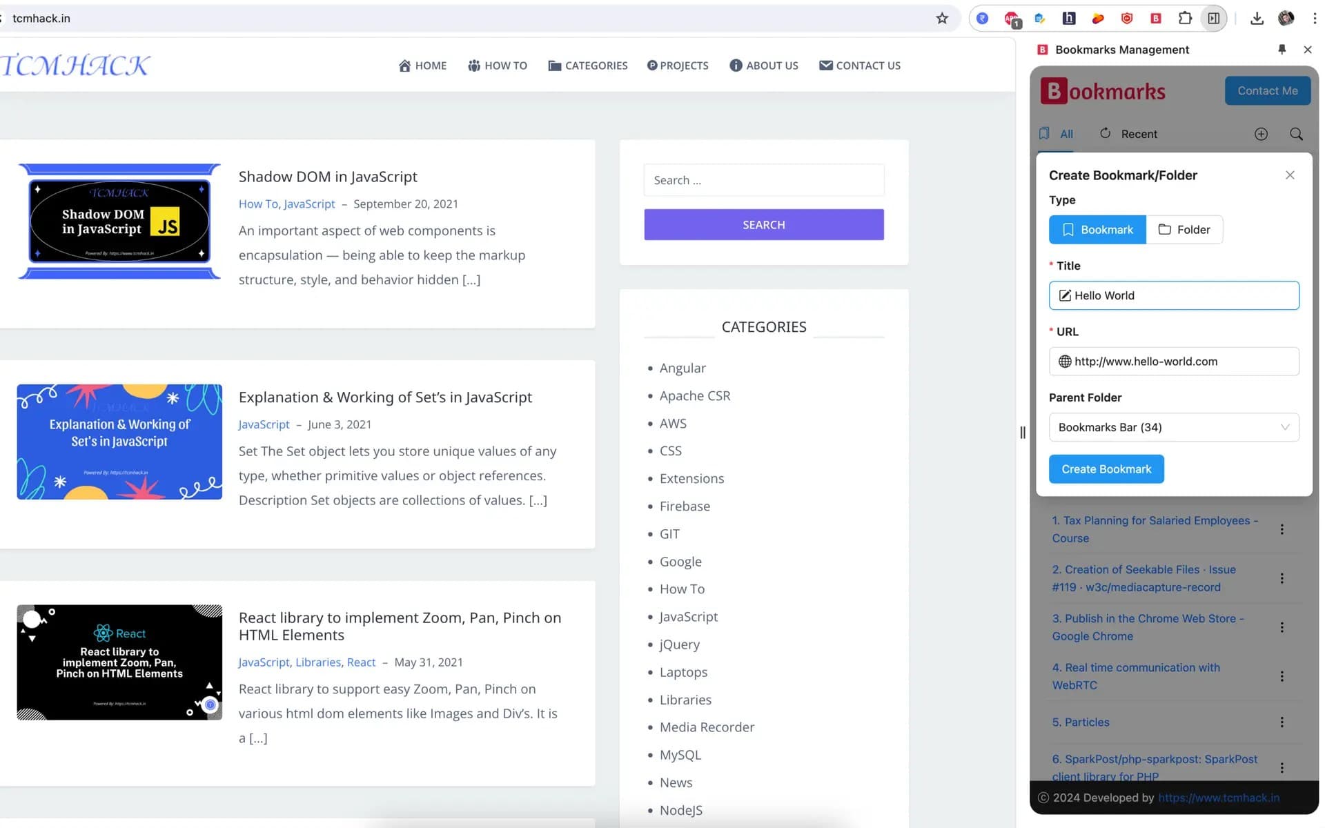 Bookmarks Management screenshot 4