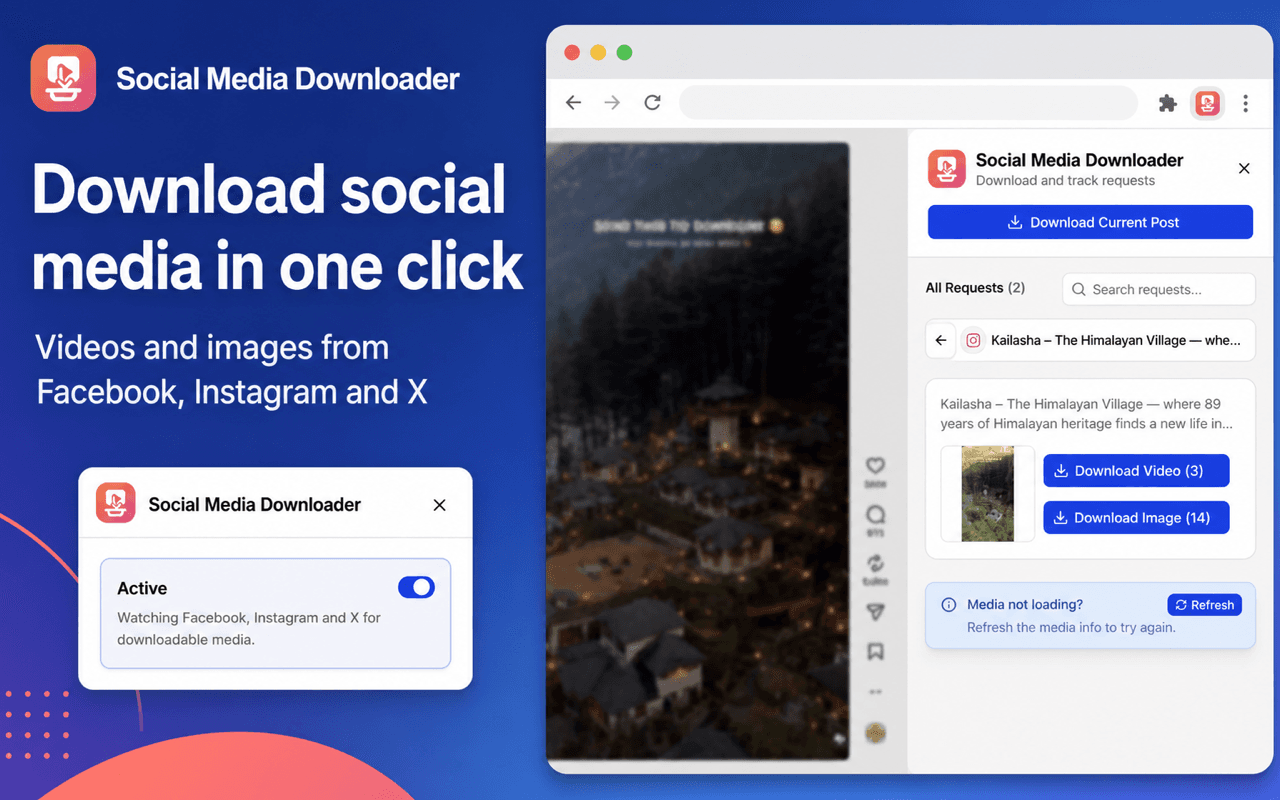 Social Media Downloader screenshot 1