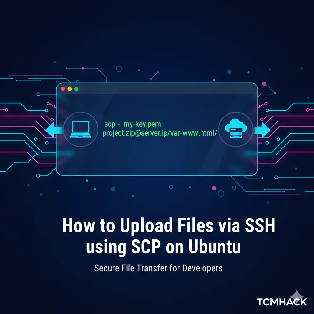 How to upload files via ssh using scp on ubuntu